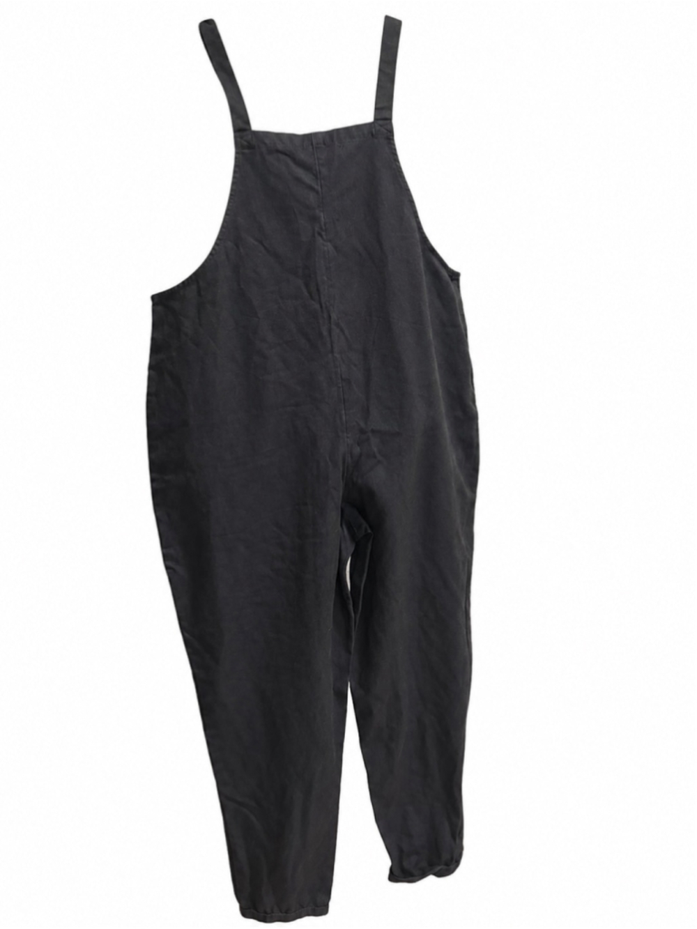 Women's Lucy & Yak Black Organic Cotton Overalls Size 14 NWT Black - Picture 3 of 6